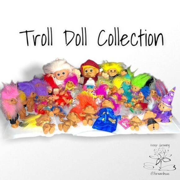 Collection of 37 Troll Dolls - Various Makers